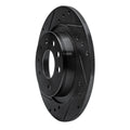 R1 06-10 Pontiac Solstice Rear Left Drilled & Slotted Black Brake Rotor