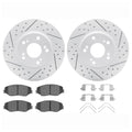 DFC 03-17 Acura ILX Front Drilled & Slotted Geoperformance Rotors 5000 Advanced Pads w/Hardware