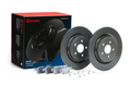 R1 14-16 Acura MDX Front Drill/Slot Carbon Coated Rotor Set w/Perf Sport Pads