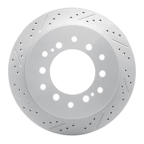 R1 01-09 Lexus Gx470 Rear Right Drilled & Slotted Geoperformance Rotor
