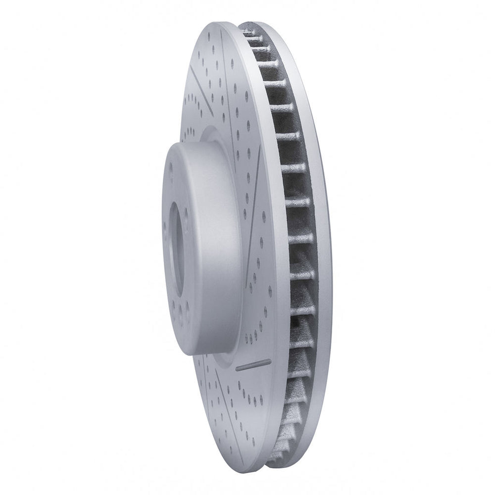 R1 10-18 BMW 650I Coupe Left Front Drilled & Slotted Geoperformance Rotor