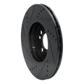 R1 07-15 Mini Cooper (Excl Clubman) Front Right Drilled & Slotted Black Brake Rotor
