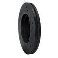 R1 89-90 Nissan 300ZX Front Left Drilled & Slotted Black Brake Rotor