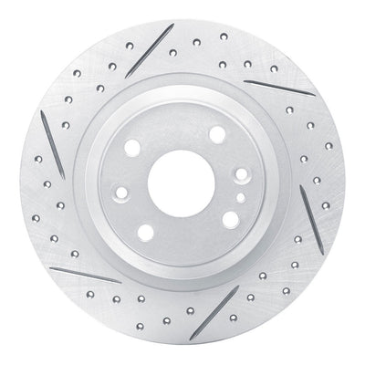 R1 01-05 Mazda Miata Rear Left Drilled & Slotted Geoperformance Rotor