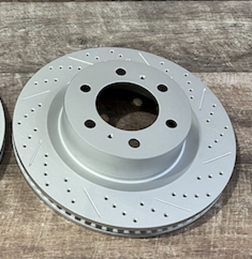 R1 24-25 Toyota Tacoma Front Left Drilled & Slotted Geoperformance Rotor