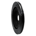 R1 10-24 Jaguar XFR-S Rear Right Drilled & Slotted Black Brake Rotor