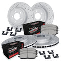 R1 11-22 Dodge Durango Front & Rear Drill/Slot Carbon Coated Rotor Set w/Off-Road/Tow Pads