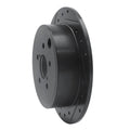 R1 08-15 Subaru Forester Rear Left Drilled & Slotted Black Brake Rotor