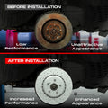 R1 17-25 Alfa Romeo Giulia Front & Rear Drill/Slot Carbon Coated Rotor Set w/Euro Ceramic Pads