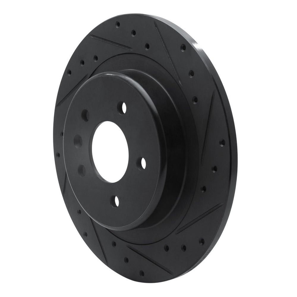 R1 16-18 Buick Envision Rear Right Drilled & Slotted Black Brake Rotor