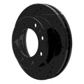 R1 99-01 Ford F550 Super Duty Front Left Drilled & Slotted Black Brake Rotor