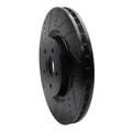 R1 2012-2025 Dodge Durango Front Left Drilled & Slotted Black Brake Rotor