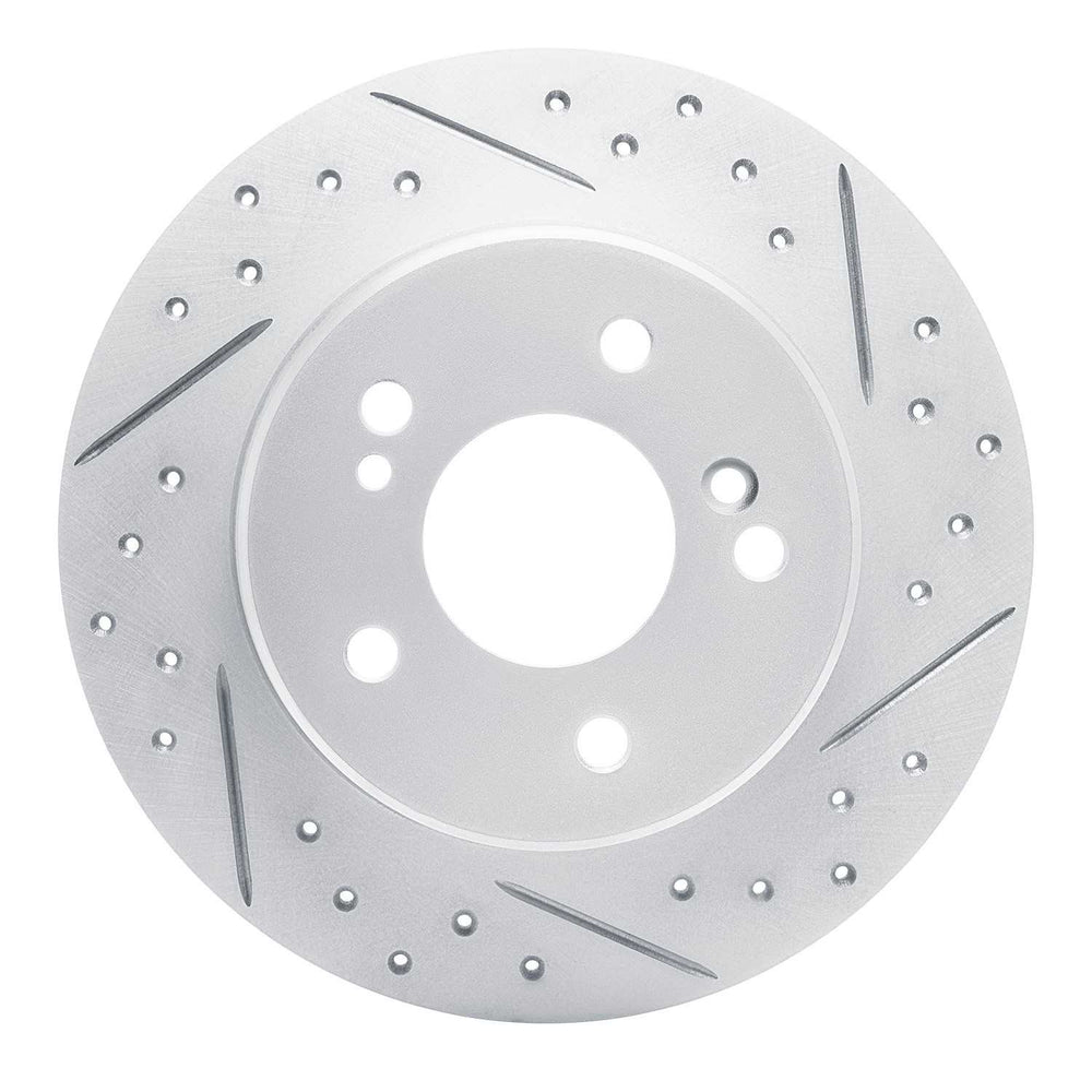 R1 87-15 Chrysler Crossfire Rear Right Drilled & Slotted Geo-Carbon Rotor