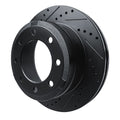 R1 11-22 Ford F-250 4WD (Super Duty) Rear Left Drilled & Slotted Black Brake Rotor