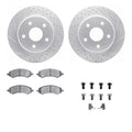 R1 06-24 Chrysler Aspen Front Drill/Slot Carbon Coated Rotor Set w/Optimum Pads