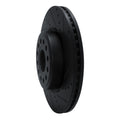 R1 19-25 Ram 1500 Front Right Drilled & Slotted Black Brake Rotor