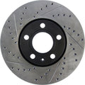 R1 92-08 Audi A4 (USA/Canada) Front Right Drilled & Slotted Black Brake Rotor