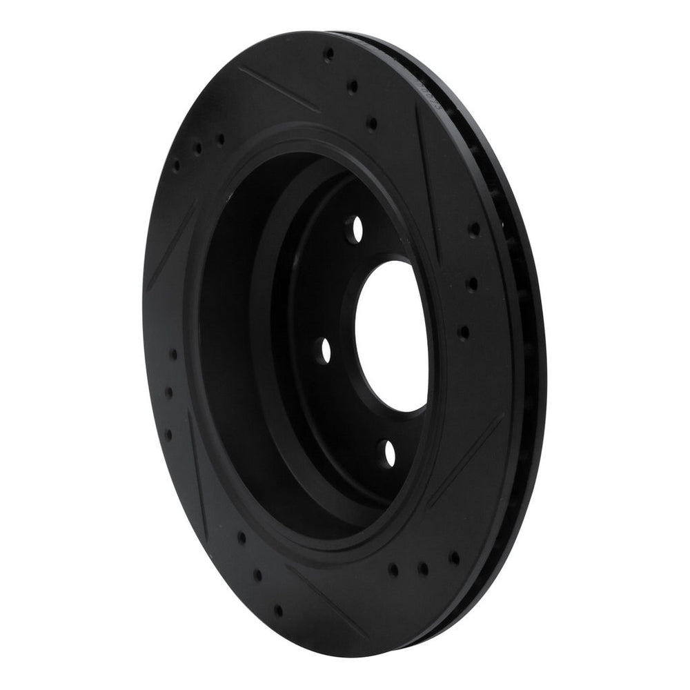R1 96-03 BMW 525I (USA/Canada) Rear Left Drilled & Slotted Black Brake Rotor
