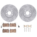 DFC 17-25 Alfa Romeo Stelvio Front Drill/Slot Geoperf Rotors 5000 Advanced Brake Pads w/Hardware