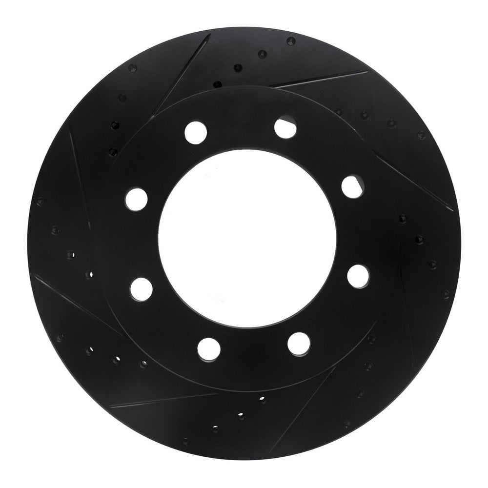 R1 05-12 Ford F-250 4WD (Super Duty) Front Left Drilled & Slotted Black Brake Rotor