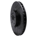R1 2010-2017 Land Rover Range Rover Front Left Drilled & Slotted Black Brake Rotor
