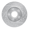 R1 1983-1992 Ford Explorer Front Right Drilled & Slotted Silver Brake Rotor