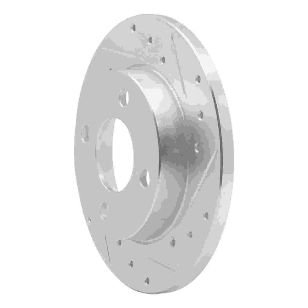 R1 78-90 Dodge Charger Front Right Drilled & Slotted Silver Brake Rotor