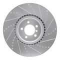 R1 10-12 Land Rover Range Rover Front Left Drilled & Slotted Silver Brake Rotor