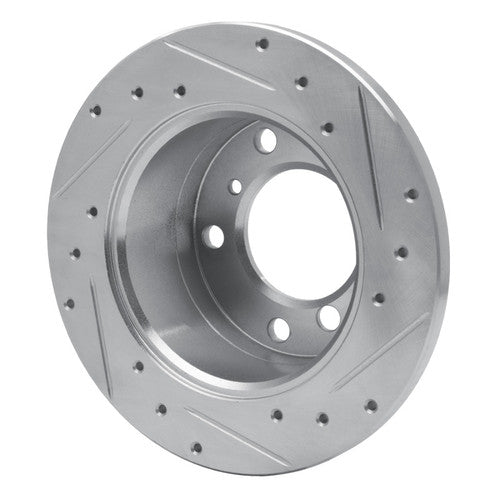 R1 02-06 Dodge Sprinter 3500 Rear Left Drilled & Slotted Silver Brake Rotor