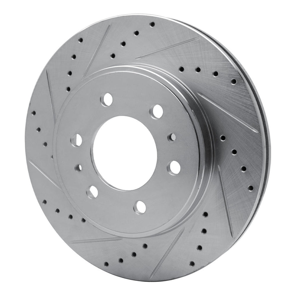 R1 09-09 Ford F-150 RWD Front Left Drilled & Slotted Silver Brake Rotor