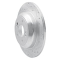 R1 18-23 Genesis G70 Rear Right Drilled & Slotted Silver Brake Rotor