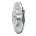R1 1995-2000 Lexus LS400 Front Right Drilled & Slotted Silver Brake Rotor