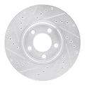 R1 00-06 Ford Thunderbird Front Left Drilled & Slotted Silver Brake Rotor