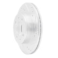 R1 00-02 Hyundai Accent Front Right Drilled & Slotted Silver Brake Rotor