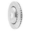 R1 14-20 Acura MDX Front Right Drilled & Slotted Silver Brake Rotor
