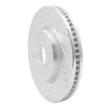 R1 06-15 Lexus IS250 Left Front Drilled & Slotted Silver Brake Rotor