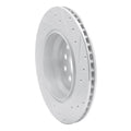 R1 07-17 Lexus LS600h Left Rear Drilled & Slotted Silver Brake Rotor