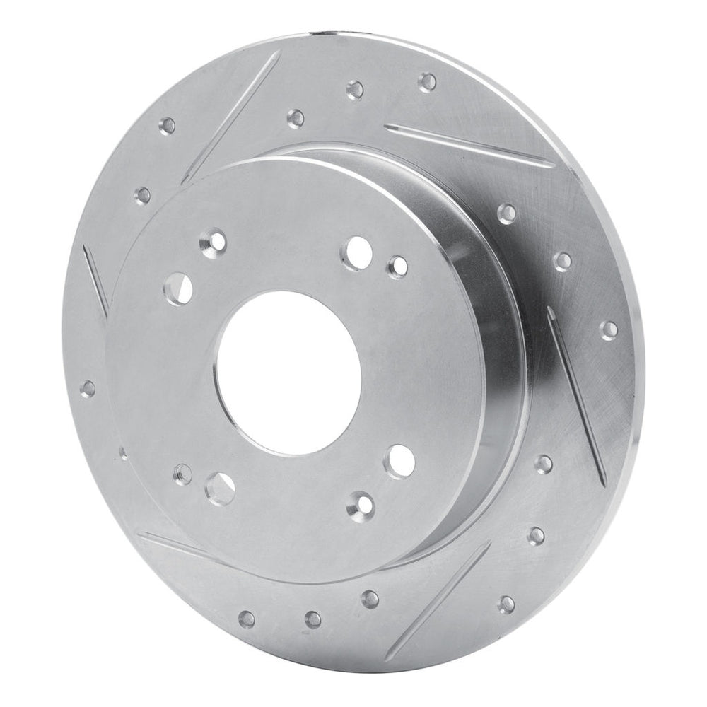 R1 92-97 Acura CL Rear Left Drilled & Slotted Silver Brake Rotor