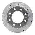 R1 75-80 Ford F-250 2WD (Excl Super Duty) Front Left Drilled & Slotted Silver Brake Rotor