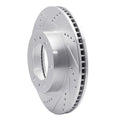 R1 03-23 Toyota FJ Cruiser Front Left Drilled & Slotted Silver Brake Rotor