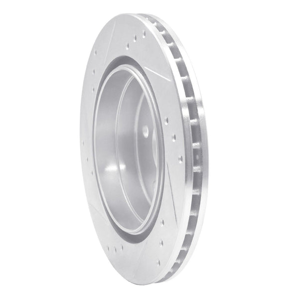 R1 92-94 Mercedes-Benz E500 Rear Right Drilled & Slotted Silver Brake Rotor