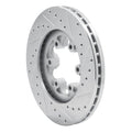 R1 04-08 Chevrolet Colorado Front Left Drilled & Slotted Silver Brake Rotor