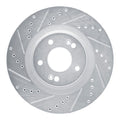 R1 15-20 Kia SORENTO Front Left Drilled & Slotted Silver Brake Rotor