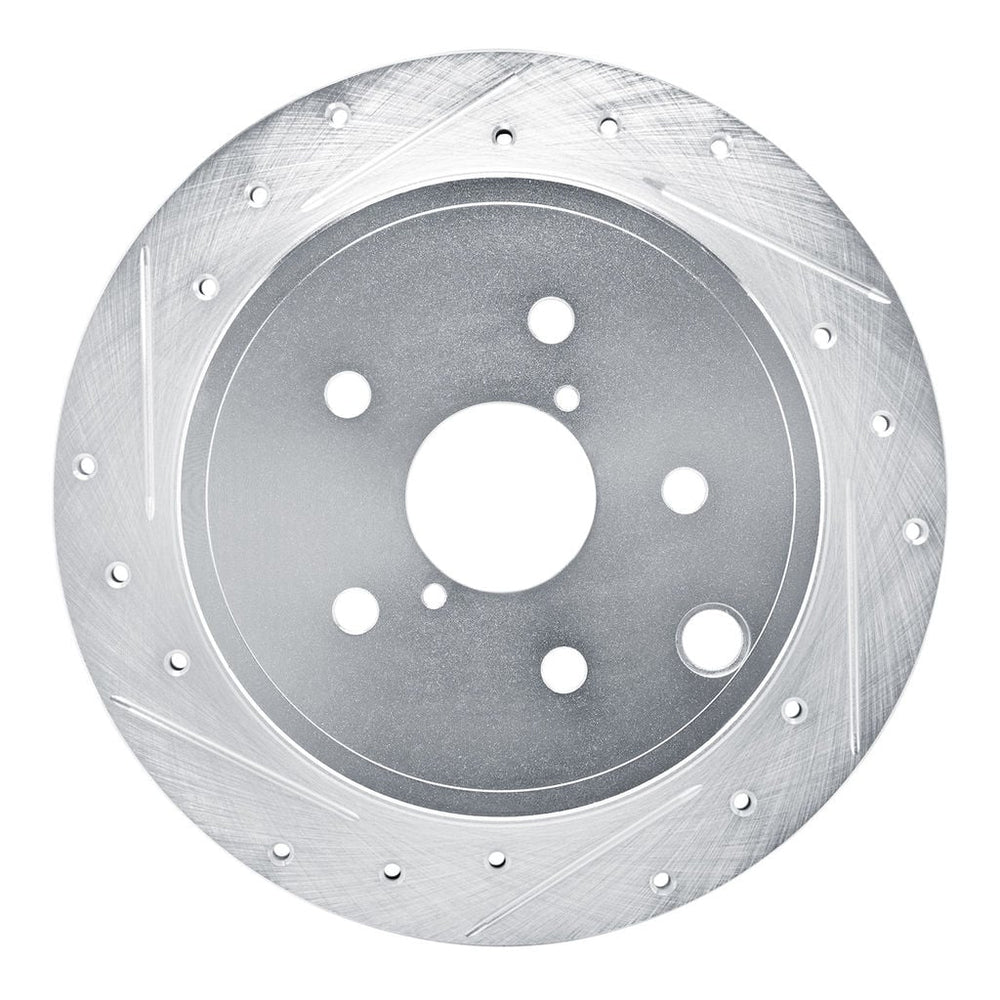 R1 22-25 Subaru WRX Rear Left Drilled & Slotted Silver Brake Rotor