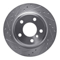 R1 06-20 BMW 430I Gran Coupe Rear Left Drilled & Slotted Silver Brake Rotor