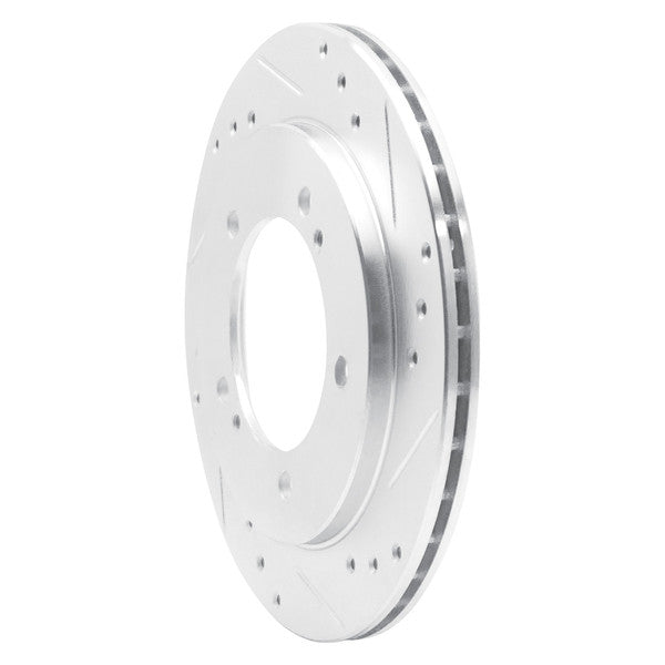 R1 99-04 Chevrolet Tracker Front Right Drilled & Slotted Silver Brake Rotor