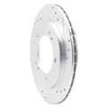 R1 99-04 Chevrolet Tracker Front Right Drilled & Slotted Silver Brake Rotor