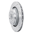 R1 17-24 Maserati LeVante Rear Left Drilled & Slotted Silver Brake Rotor