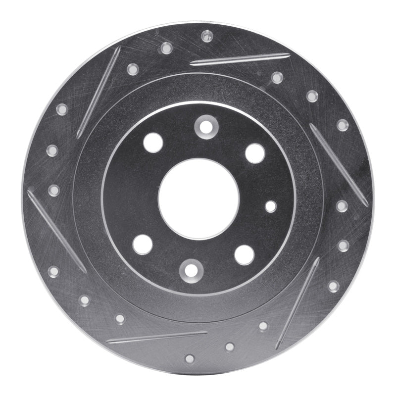 R1 00-06 Peugeot 406 (Mexico) Rear Left Drilled & Slotted Silver Brake Rotor