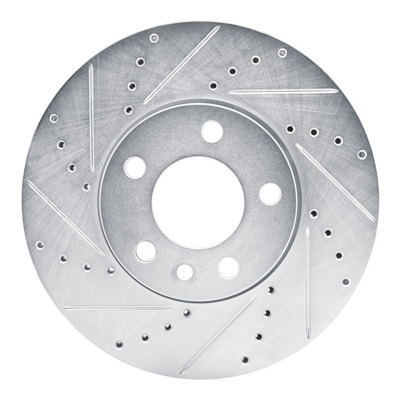 R1 10-24 Volkswagen TRANSportER (Mexico) Front Left Drilled & Slotted Silver Brake Rotor